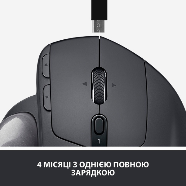Мышка Logitech Bluetooth Mouse MX Ergo graphite (910-005179) 