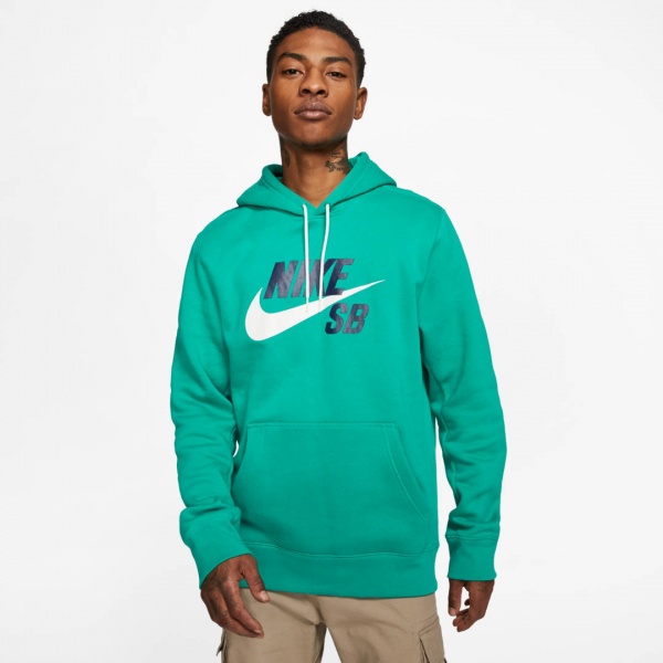 Джемпер Nike M NK SB ICON HOODIE PO ESSNL AJ9733-370 р. M зелений