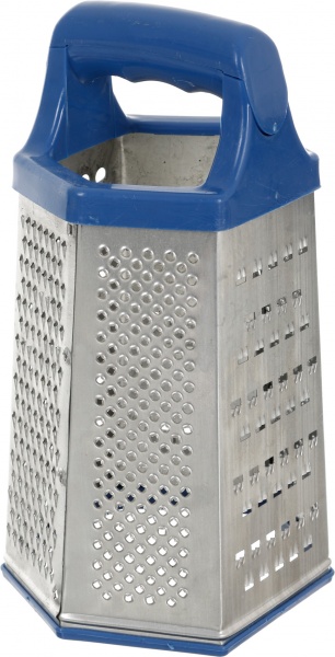 Терка шестиугольная металлическая с пластиковой ручкой