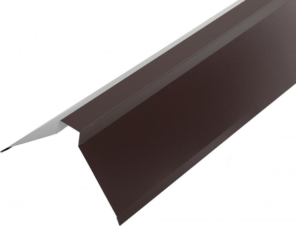 Планка конька глянцева Європрофіль RAL 8017 коричнева
