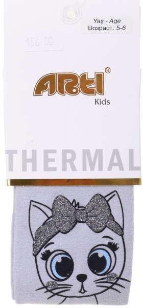 Колготки для девочек ARTI 650008р.106-118 серый 