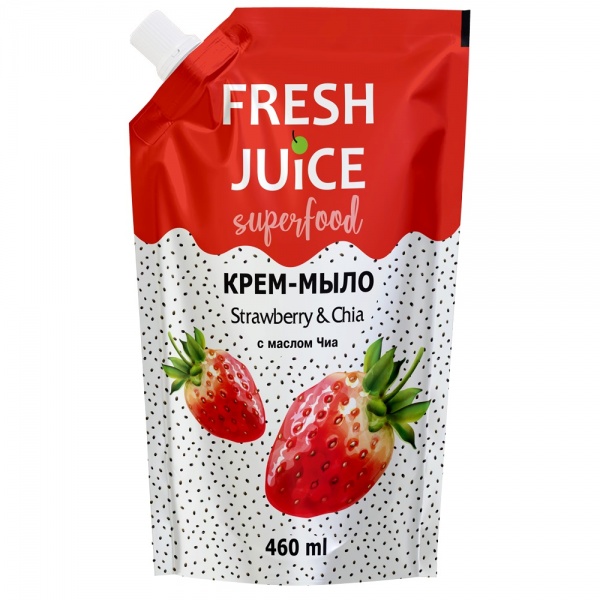 Крем-мыло Fresh Juice Superfood Strawberry & Chia 460 мл 475 г 12 шт./уп.