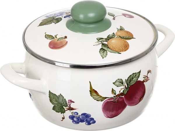 Кастрюля с крышкой Фрукты 16 см 2.4 л Принц Металл 362149 Metrot