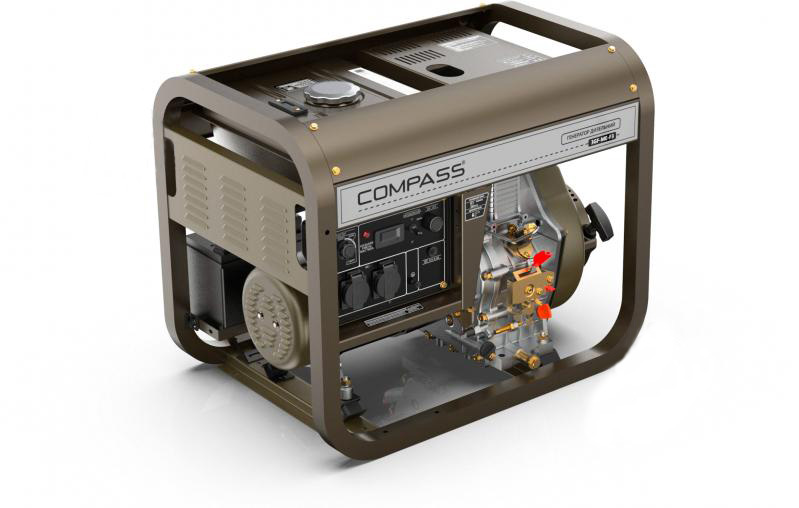 Генератор дизельный Compass 3 кВт 3,3 кВА 3GF-ME