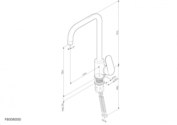 Смеситель для кухни AM.PM Like F8006011