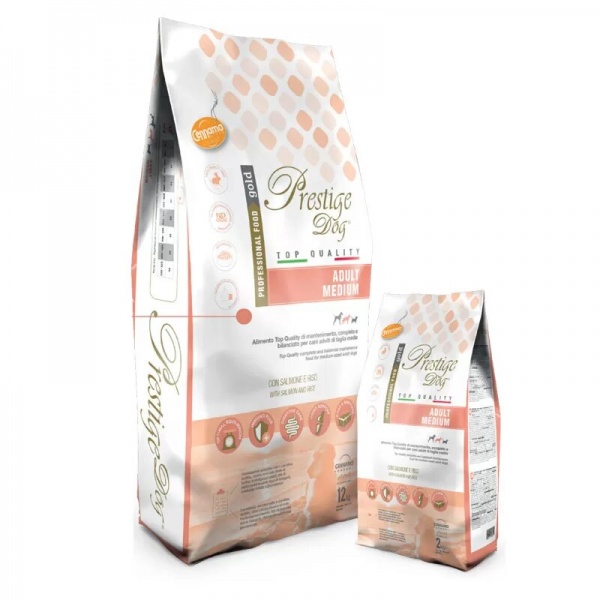 Корм сухой для собак для средних пород Prestige с лососем 12 кг