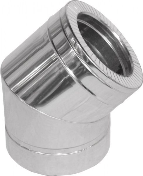 Колено термо 0,5 мм нерж/нерж Ф150/220 мм 45°Versia-Lux 
