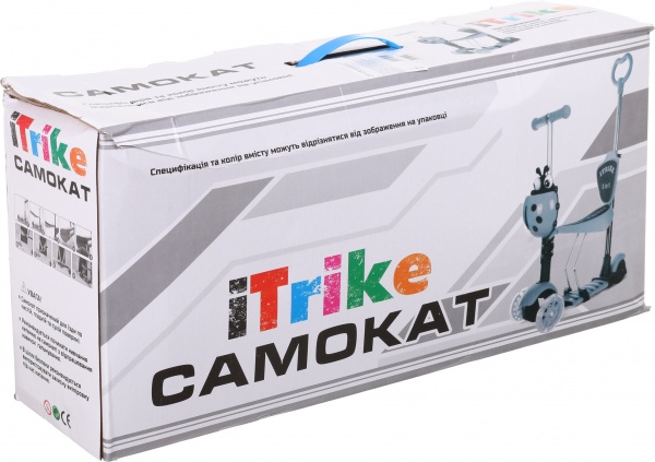 Самокат-біговел iTrike JR 3-026-K MAXI 5в1 блакитний 