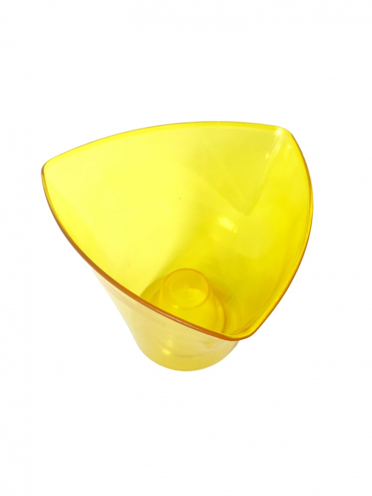 Горшок для цветов пластик Дельта l 160 фигурный желтый