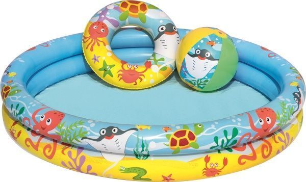 Басейн надувний Bestway м'ячем і надувним колом 122x20 см 51124