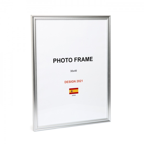 Рамка для фото 1 фото 30х40 см срібло 