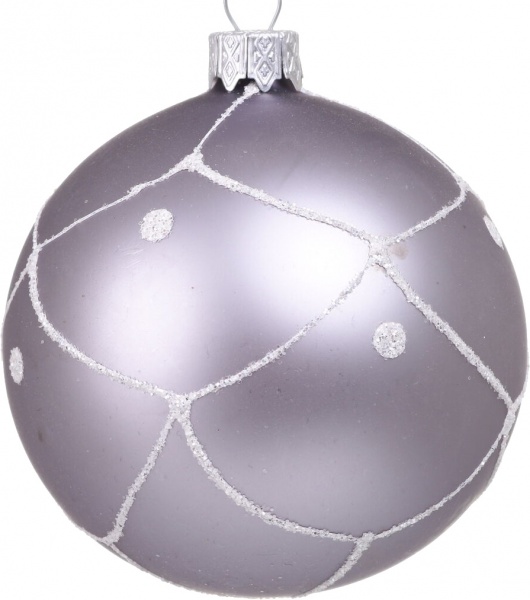 Шар новогодний орнамент d 80 мм в ассортименте .0182