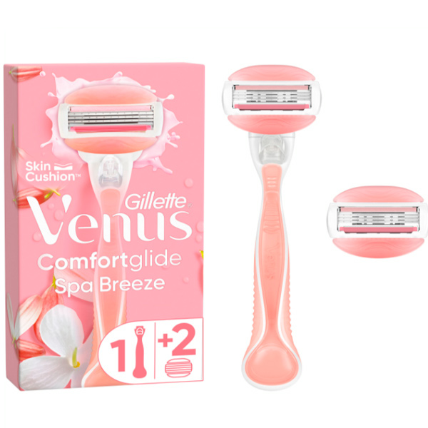 Станок для бритья Gillette Venus Comfortglide Spa Breeze с 2 сменными картриджами 1 шт.