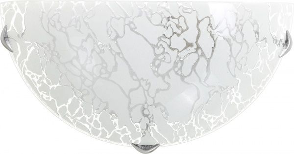 Светильник настенный УТ Сяйво НПБ Мармур 1x60 Вт E27 серебряный 1502 