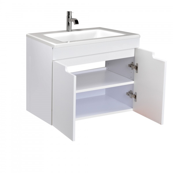 Тумба подвесная Мойдодыр Смарт 70-А с умывальником Амальфи 70