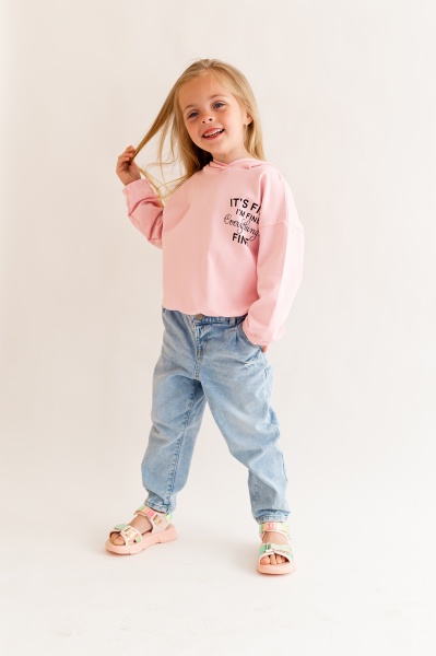 Худи для девочки KOSTA р.134 нежно-розовый 2146-7 