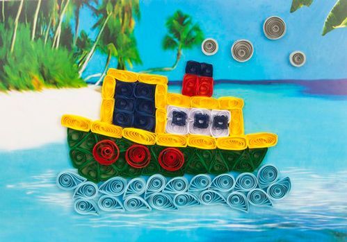 Набір для квілінгу Кораблик 6 кольорів QP-6357 Бумагія 