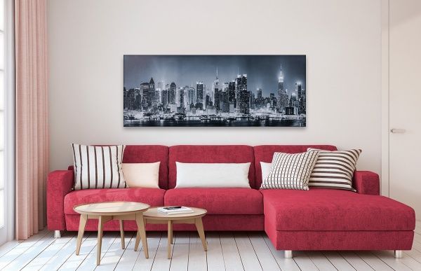 Репродукция Ночной город 60x150 см Styler 