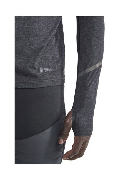 Термофутболка Craft SUBZ LS WOOL TEE M 1907712-998935 L чорний меланж