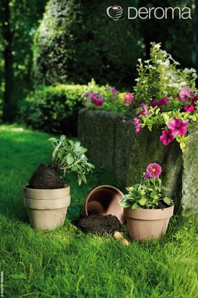 Горщик керамічний DEROMA гладкий 31х28х12,6 круглий 12,6л мокко 