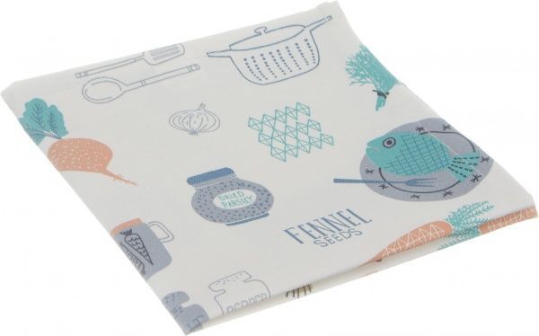 Серветка La Nuit Fish 40x40 см білий із принтом 