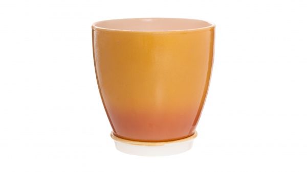 Горшок керамический Керамол Техас 3 (Гламур) круглый 2,8 л оранжевый 