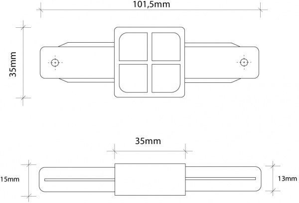 Соединитель Светкомплект прямой PR-102-connector черный 
