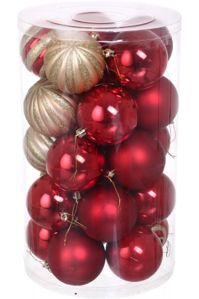 Набір ялинкових куль EPI-N4/8025ABYS d 80 мм 25 шт./уп.