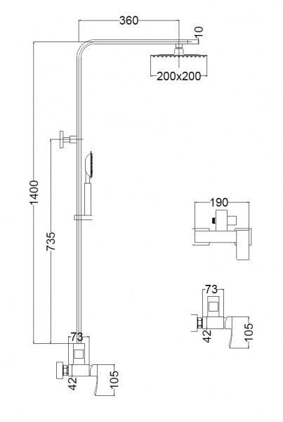 Змішувач для душу Mixxen Тоскана MXIN0456