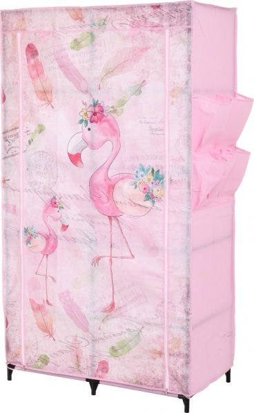 Тканевый шкаф Фламинго 1560х870х460 мм розовый 