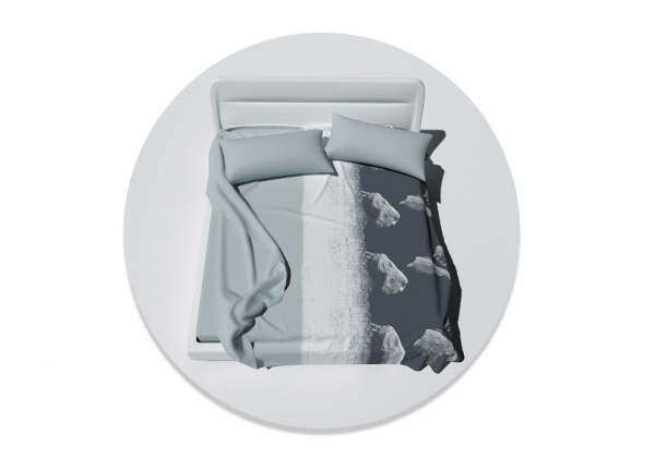 Комплект постельного белья Космическая связь SoundSleep by AndreTAN бело-черно-серый SoundSleep 