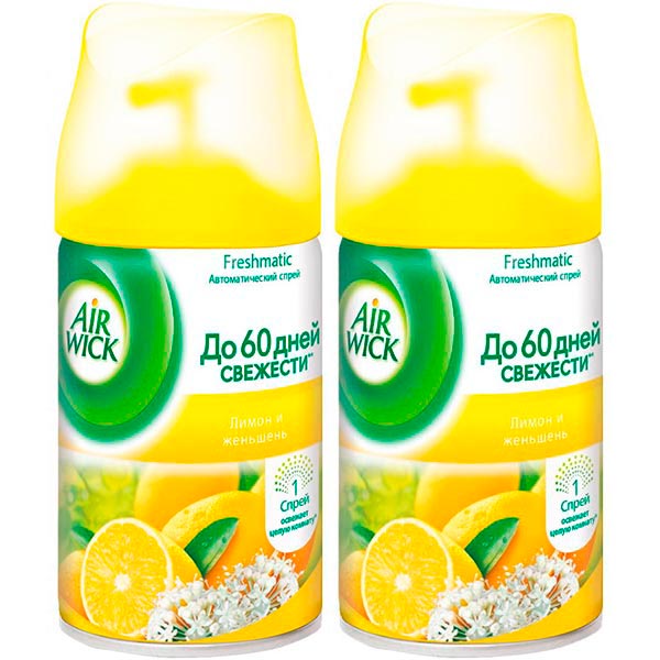 Змінний балон Airwick Лимон та женьшень 2 шт