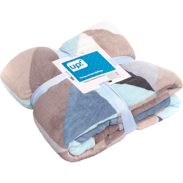 Плед микрофибра Underprice Геометрия голубая 160x200 см