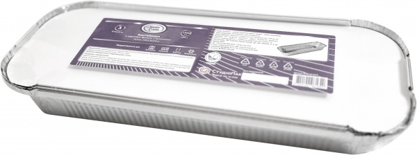 Комплект контейнеров из фольги Маестро Смак с крышкой 1990 мл. 3 шт.