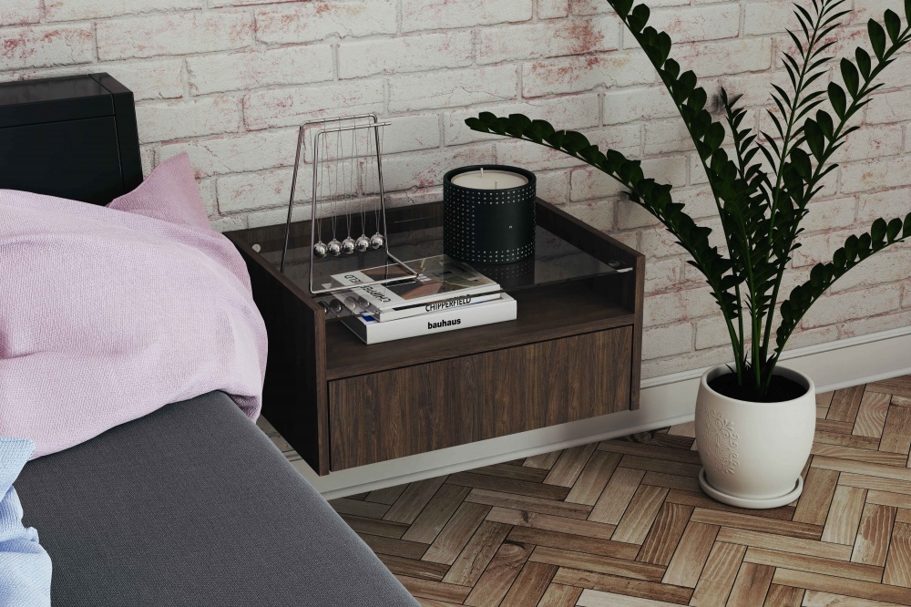 Тумба навісна Світ Меблів Яся 550x260x400 мм дуб гранж колоніальний