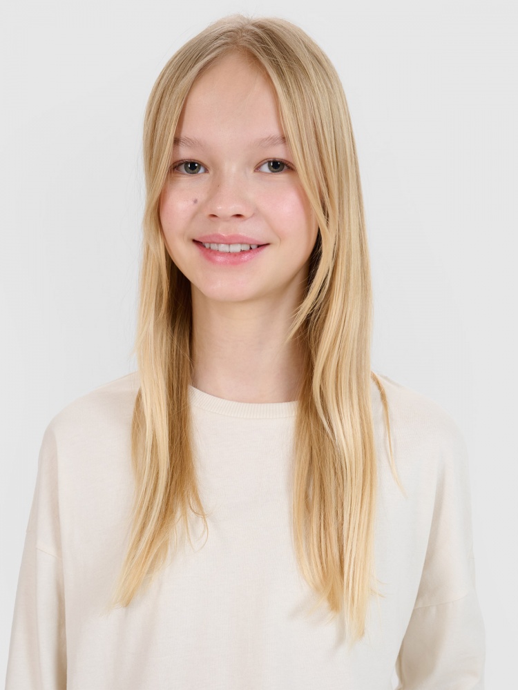 Лонгслів 4F LONGSLEEVE F377 4FJWSS25TLONF377-12S р.164 бежевий