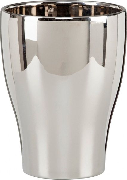 Кашпо керамічне Scheurich Mirror silver дзеркальний круглий 2л сріблястий 