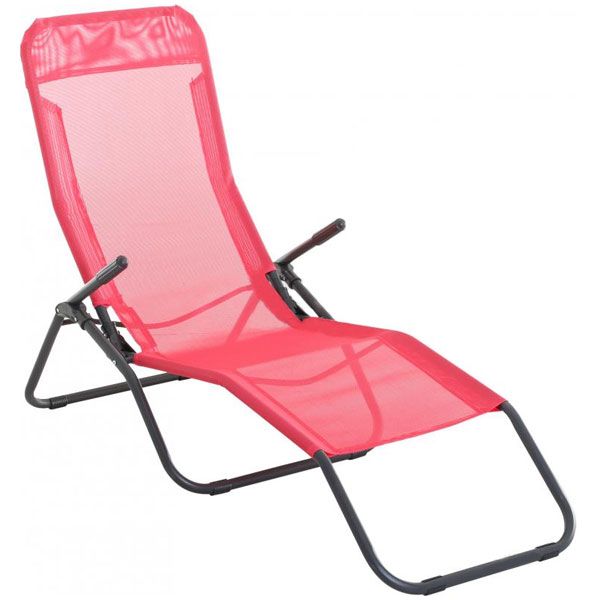 Шезлонг Underprice HYL-011 малиновий