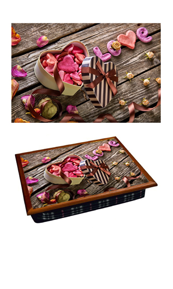 Поднос на подушке Сердце 44,5x36,5x9 см