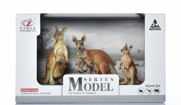 Набор фигурок NEW CANNA Q9899-B14 Кенгуру 4 шт./уп. 