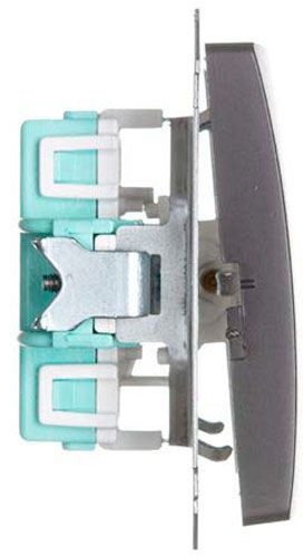 Выключатель перекрестный одноклавишный Simon Basic без подсветки 10 А 250В матовый графит BMW7.01/28