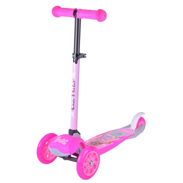 Самокат Disney Barbie розовый LS2211 
