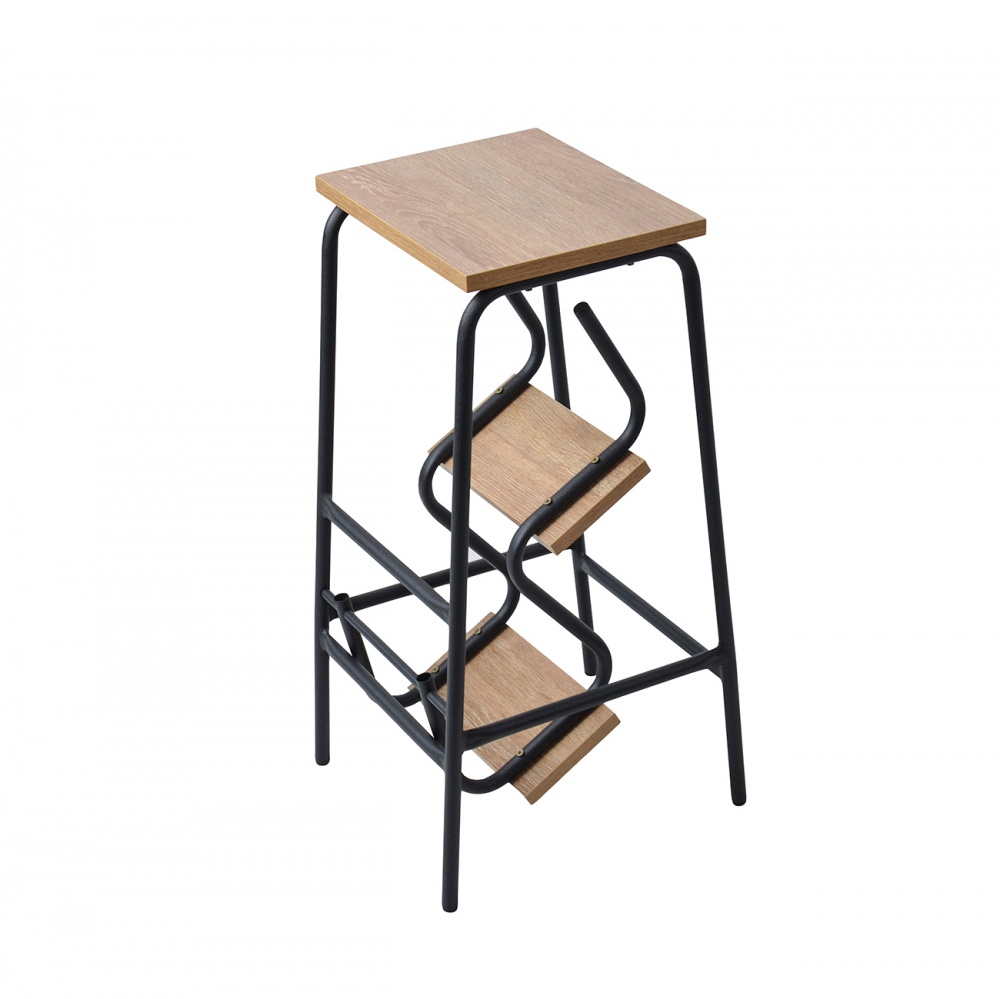 Лестница-стул Vitan d16 черный каркас дуб античный / черный