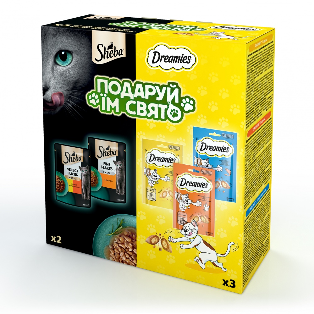 Лакомство котов Sheba набор Подари им праздник 350 г