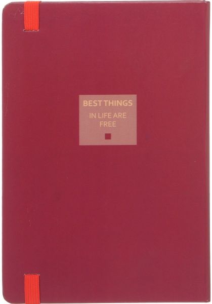 Книга для записей А5 в клетку красный