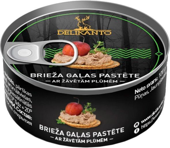 ПаштетТМ Delikanto із м'яса оленя та чорносливом 100 г (4751025310129)