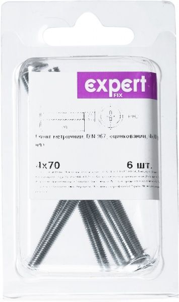 Гвинт метричний ЦБ DIN967 4x70 мм 6 шт Expert Fix