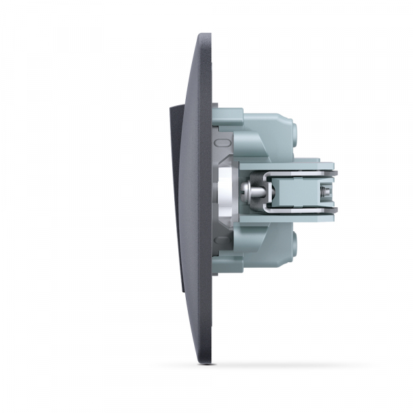 Выключатель одноклавишный Videx Binera с подсветкой черный графит VF-BNSW1L-BG