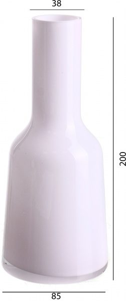 Ваза скляна Wrzesniak Glassworks Opal/Pink 20 см рожева 