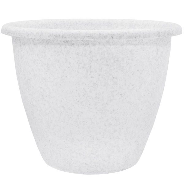 Кашпо пластиковое Алеана Верона круглый 2л белый с серым (112015) 